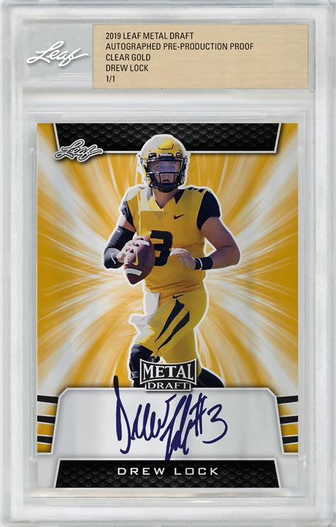 2019 Leaf Metal Draft Football Sealed Hobby Box 5 Autos FREE 